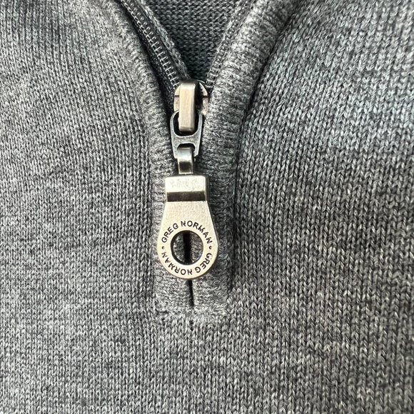 Greg Norman Long Sleeve Grey Zipper Zip Up Large - Picture 6 of 6